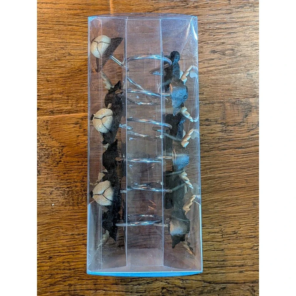 Bacova Bear And Moose Shower Curtain Hooks Rustic Lodge Cabin Wildlife